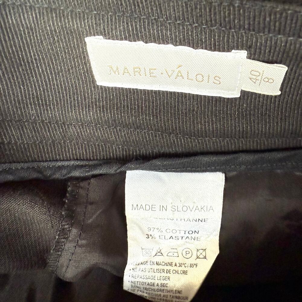 Marie Valois Black Tapered Leg Trouser Pants Size 8 Glof Classic Professional - Picture 3 of 15